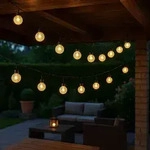 Solarlampe Lichterkette Schwarz Au&szlig;enleuchte Led Dekolicht Terrassenlampe,...