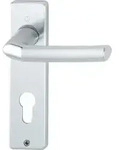 Hoppe - Kurzschildgarnitur Birmingham 1117/202kp Aluminium F1 Pz Eckig