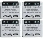 Shelly - Wlan-leistungsmesser Plus Pm Mini Gen.3, Wei&szlig;, 4 St&uuml;ck