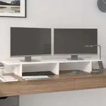 Monitorst&auml;nder Wei&szlig; 100x27x15 Cm Massivholz Kiefer Vidaxl
