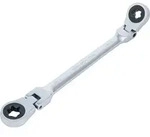 Bgs Technic - Doppel-ratschen-ringschl&uuml;ssel Abwinkelbar Mit E-profil Ringk&ouml;pfen Sw