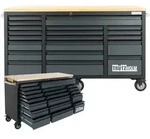 Werkstattwagen Deluxe Xxl Anthrazit Unbest&uuml;ckt 160 X 91 Cm 20 Schubladen Werkbank