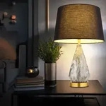 Tischleuchte Tischlampe Beistellleuchte Wohnzimmerlampe Designlampe Textilschirm,