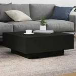Couchtisch Schwarz 80x80x31 Cm Holzwerkstoff Vidaxl