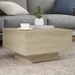 Couchtisch Sonoma-eiche 55x55x31 Cm Holzwerkstoff Vidaxl
