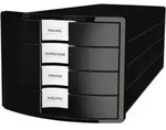 Han - Schubladenbox Impuls 4 Schubladen Din A4 Din C4 Polystyrol Geh&auml;usefarbe: