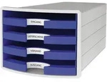 Han Schubladenbox Han Impuls 4 Schubladen Din A4 Din C4 Polystyrol Geh&auml;usefarbe: