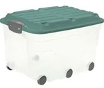 Aufbewahrungsbox Roller 6 59,5 X 40 X 37 Cm Inklusive Deckel + Rollen 57 L - Rotho