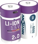 Li-ion Mono-akku, D, Typ 6000 (min. 5400mah), 2 St&uuml;ck - Ansmann