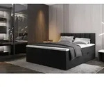 Palermo Boxspringbett 140x200 Mit Bettk&auml;sten H3 Matratze Schwarz - Trada