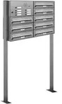 Al Briefkastensysteme - 7er Edelstahl Briefkasten Standanlage Freistehend Mit...
