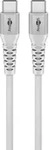 Goobay - Usb-cTM Supersoftes Textilkabel Mit Metallsteckern, 2 M, Wei&szlig;, Elegantes