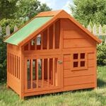 Vidaxl Dog Kennel Brown 96x60,5x87 Cm Solid Wood Pine