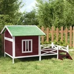Hundeh&uuml;tte Mokka 159x120x88,5 Cm Massivholz Kiefer Vidaxl