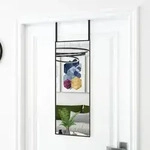 T&uuml;rspiegel Schwarz 30x80 Cm Glas Und Aluminium Vidaxl