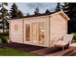 Saunahaus Genf-70 Gartensauna 4 Sitzb&auml;nke Aus Holz, Sauna Mit 70 Mm Wandst&auml;rke,