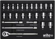 Wiha Ratschenschl&uuml;ssel Set 1/2" 25-tlg. In Schaumeinlage (44740)