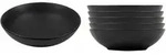 Suppenteller In Schwarz Matt - 6er Set - Tiefe Teller Ca. &Oslash; 20 Cm