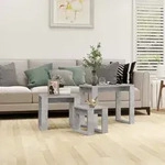 Satztische 3-tlg. Betongrau Holzwerkstoff Vidaxl
