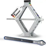 Alca&reg; Scherenwagenheber Mit Ratsche &ndash; 1,5t Tragkraft, 360&deg; Drehbarer Sattel,
