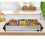 Tristar - Elektro 2in1 Buffetw&auml;rmer & W&auml;rmeplatte - Edelstahl Chafing Dish, 2x
