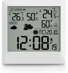 Digitale Palawan-wetterstation Mit Thermometer, Hygrometer &ndash; Wei&szlig;