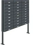 Al Briefkastensysteme - 30er Standbriefkasten Anlage Freistehend Ral 7016 -...