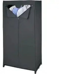 Kleiderschrank Deep Black, Schwarz, Polyethylen-vinylacetat Schwarz, Stahl - Schwarz