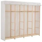 Kleiderschrank Wei&szlig; 200 X 40 X 170 Cm Stoff Vidaxl