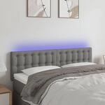 Led Kopfteil Dunkelgrau 144x5x78/88 Cm Stoff Vidaxl
