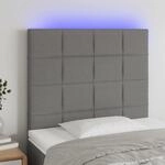 Led Kopfteil Dunkelgrau 90x5x118/128 Cm Stoff Vidaxl