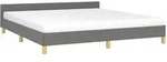 Bettgestell Ohne Matratze Dunkelgrau 160x200 Cm Stoff Vidaxl