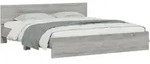 Bettgestell Mit Kopfteil Grau Sonoma 200x200 Cm Vidaxl