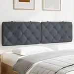 Kopfteil-kissen Dunkelgrau 180 Cm Samt Vidaxl