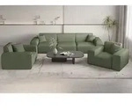 Sofaset Designersofa Celes Premium 3-1-1 In Stoff Scala Forest
