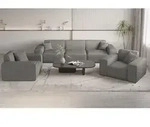 Sofaset Designersofa Celes Premium 3-1-1 In Stoff Scala Grau