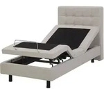 Bett Verstellbar Stoff Duke 90 X 200 Cm Beige
