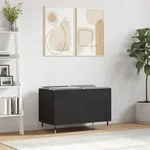 Vidaxl - Plattenschrank Schwarz 74,5x38x48 Cm Holzwerkstoff