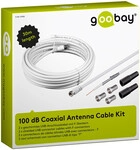 Goobay Sat-anschlusskit 100db, 30 M, 4 F-stecker, 2 Wasserschutzt&uuml;llen