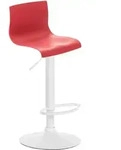Barhocker Hover Kunststoff Rot Metall Matt Weiss