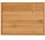 Besteckkasten, 4 F&auml;cher, Bambus, Schubladenkasten Klein, Besteck &