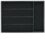 Relaxdays - Besteckkasten, 5 F&auml;cher, Schubladen Ordnungssystem, Hbt: 4,5 X 34 X 25