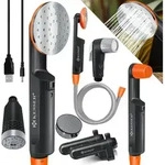 Campingdusche Mit Akku Tauchpumpe Handbrause 2x 2200mah-lithium-akku Usb-ladekabel
