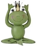 Dekofigur Frosch Metall 27 X 23 Cm Gr&uuml;n Dekofigur - Trendline