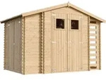 Holzhaus Gartenhaus Mit Brennholzschuppen Timbela M389 - Gartenschuppen Holz