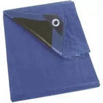 Abdeckplane - Blau/schwarz - Sehr Strapazierf&auml;hig - 5 X 5 M