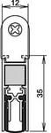 Athmer - T&uuml;rdichtung Doppeldicht M-12/35 1-393 2-s.l.833mm Alu.silberf.hlt -