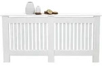 Ecd Germany - Heizk&ouml;rperverkleidung Landhausstil 152x19x82 Cm Wei&szlig; Aus Mdf Lackiert