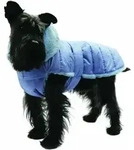 Fashion Dog - Hunde-steppmantel Mit Kunstpelz-futter - Azzurro - 36 Cm