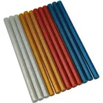 12 Hei&szlig;kleber Klebesticks 11,2mm X 200mm Farbig Glitzer